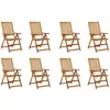 vidaXL Chaises pliables de jardin 8 pcs Bois d'acacia solide