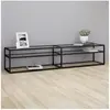 vidaXL Meuble TV transparent 200x40x40,5 cm verre trempé 331726