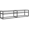 vidaXL Meuble TV Transparent 180 × 40 × 40.5 cm Verre trempé