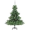 vidaXL Sapin de Noël artificiel Nordmann avec LED et boules Vert 210cm