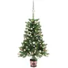 vidaXL Arbre de Noël artificiel pré-éclairé et boules 90 cm vert 3077638