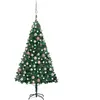 vidaXL Arbre de Noël artificiel pré-éclairé et boules vert 150 cm PVC