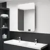 Non communiqué vidaXL Armoire de salle de bain à miroir LED blanc et chêne 60x11x80cm