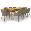 vidaXL Ensemble à manger de jardin 9 pcs Marron