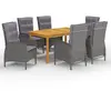 vidaXL Ensemble à manger de jardin 7 pcs Gris