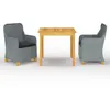 vidaXL Ensemble de salle à manger de jardin 3 pcs Gris clair