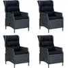 vidaXL Ensemble de salle à manger de jardin 5 pcs Gris foncé