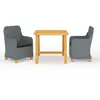 vidaXL Ensemble de salle à manger de jardin 3 pcs Gris clair