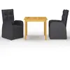 vidaXL Ensemble de salle à manger de jardin 3 pcs Noir
