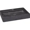 vidaXL Lavabo mural noir 38x24x6,5 cm marbre