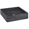 vidaXL Lavabo Noir 40x40x10 cm Marbre
