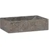 vidaXL Lavabo 45x30x12 cm marbre gris brillant