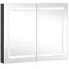 vidaXL Armoire de salle de bain à miroir LED 80x12,2x68 cm