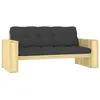 vidaXL Banc de jardin avec coussins anthracite 179 cm Pin imprégné