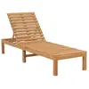 vidaXL Chaise longue bois de teck solide