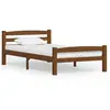 vidaXL Cadre de lit Marron miel Bois de pin massif 90x200 cm