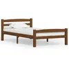 vidaXL Cadre de lit Marron miel Bois de pin massif 120x200 cm