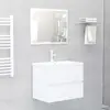 vidaXL Meubles de salle de bain blanc bois d'ingénierie