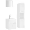 vidaXL Ensemble de meubles de salle de bain Blanc Aggloméré3071396