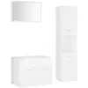 vidaXL Ensemble de meubles de salle de bain blanc bois d'ingénierie