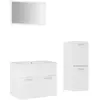 vidaXL Ensemble de meubles de salle de bain Blanc Aggloméré
