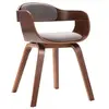 vidaXL Vidaxl Chaise De Salle À Manger Taupe Bois Courbé Et Similicuir