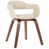 vidaXL Chaise de salle à manger Blanc Bois courbé et similicuir