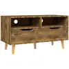 vidaXL Meuble TV chêne fumé 90x40x48,5 cm bois d'ingénierie