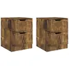 vidaXL Tables de chevet 2 pcs Chêne fumé 40x40x50 cm Aggloméré
