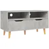 vidaXL Meuble TV gris béton 90x40x48,5 cm bois d'ingénierie