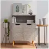 vidaXL Buffet gris béton 60x30x72 cm bois d'ingénierie