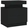 vidaXL Table de chevet Noir 45x35x52 cm Aggloméré