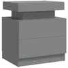 vidaXL Table de chevet Gris 45x35x52 cm Aggloméré