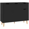 vidaXL Buffet noir 90x30x72 cm bois d'ingénierie