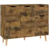 vidaXL Buffet chêne fumé 90x30x72 cm bois d'ingénierie