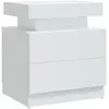 vidaXL Table de chevet Blanc brillant 45x35x52 cm Aggloméré