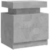 Table de chevet Gris béton 45x35x52 cm Aggloméré Vidaxl Gris béton