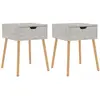 vidaXL Tables de chevet 2 pcs Gris béton 40x40x56 cm Aggloméré