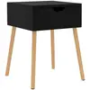vidaXL Table de chevet Noir brillant 40x40x56 cm Aggloméré