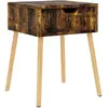 vidaXL Table de chevet chêne fumé 40x40x56 cm Aggloméré