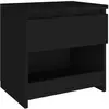 vidaXL Table de chevet Noir 40x30x39 cm Aggloméré