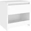 vidaXL Table de chevet Blanc 40x30x39 cm Aggloméré