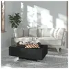 vidaXL Table basse Noir 85x55x31 cm Bois d'ingénierie 803381