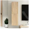 vidaXL Vidaxl Meuble Tv Chêne Sonoma 30,5x30x110 Cm Bois D’Ingénierie