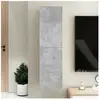 Meuble tv Gris béton 30,5x30x110 cm Bois d'ingénierie Vidaxl Gris béton
