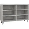 vidaXL Buffet Gris béton 103,5x35x70 cm Aggloméré