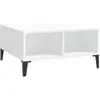 vidaXL Vidaxl Table Basse Blanc Brillant 60x60x30 Cm Bois D'ingénierie