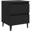 vidaXL Table de chevet Noir 40x35x50 cm Aggloméré