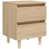 vidaXL Table de chevet avec pieds en pin Chêne sonoma 40x35x50 cm