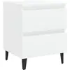 vidaXL Table de chevet Blanc 40x35x50 cm Aggloméré